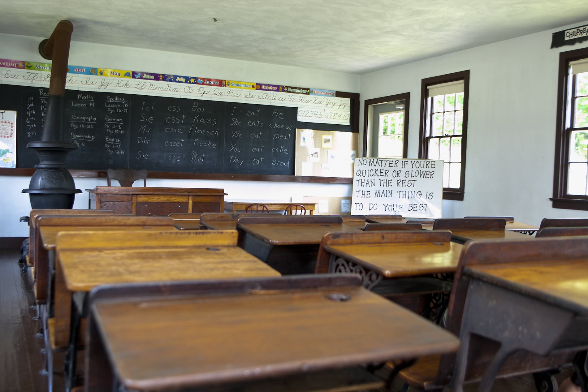 Amish Schoolhouse interior