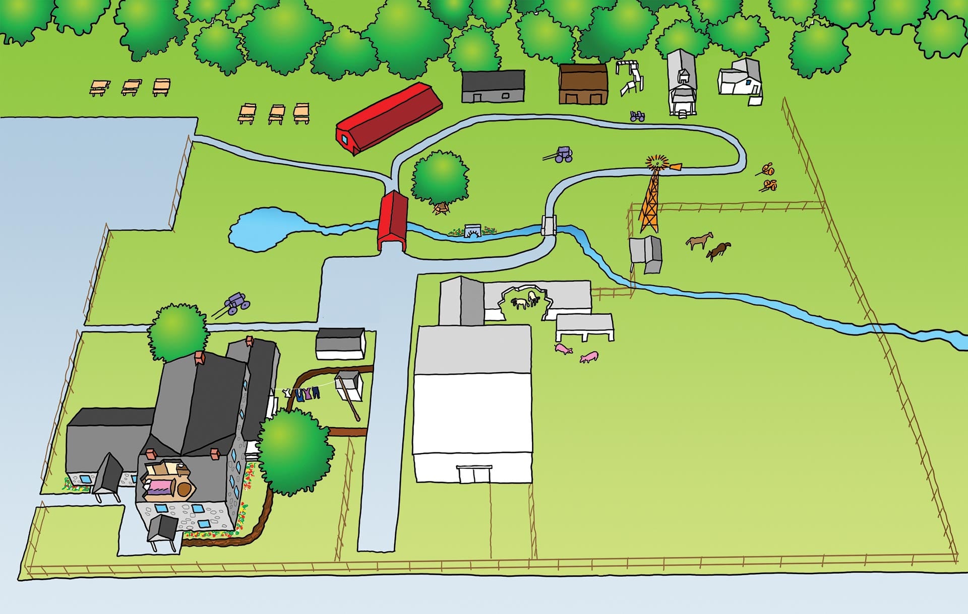 Map of The Amish Village